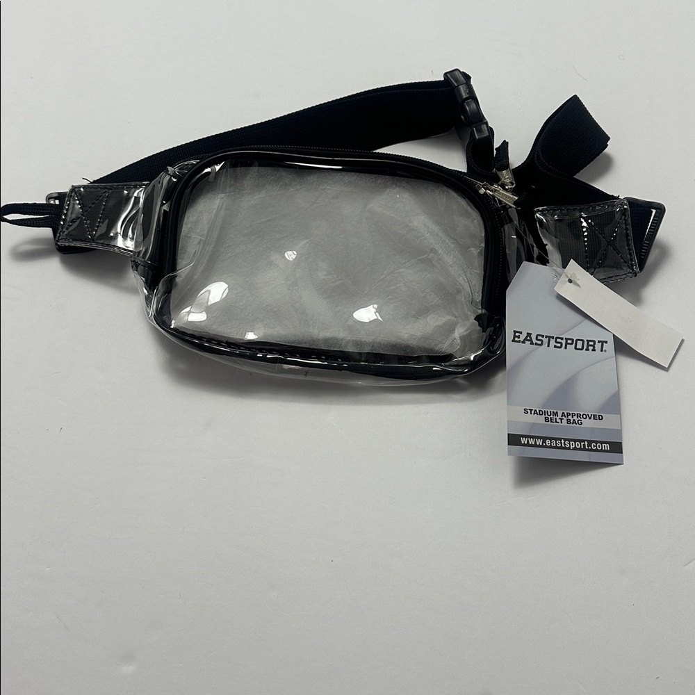 Eastsport Clear Crossbody Bag with Black Trim